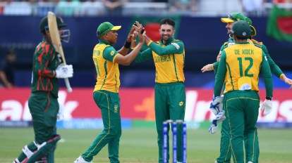 "Bangladesh Restricted by Dominant South African Bowling Attack"